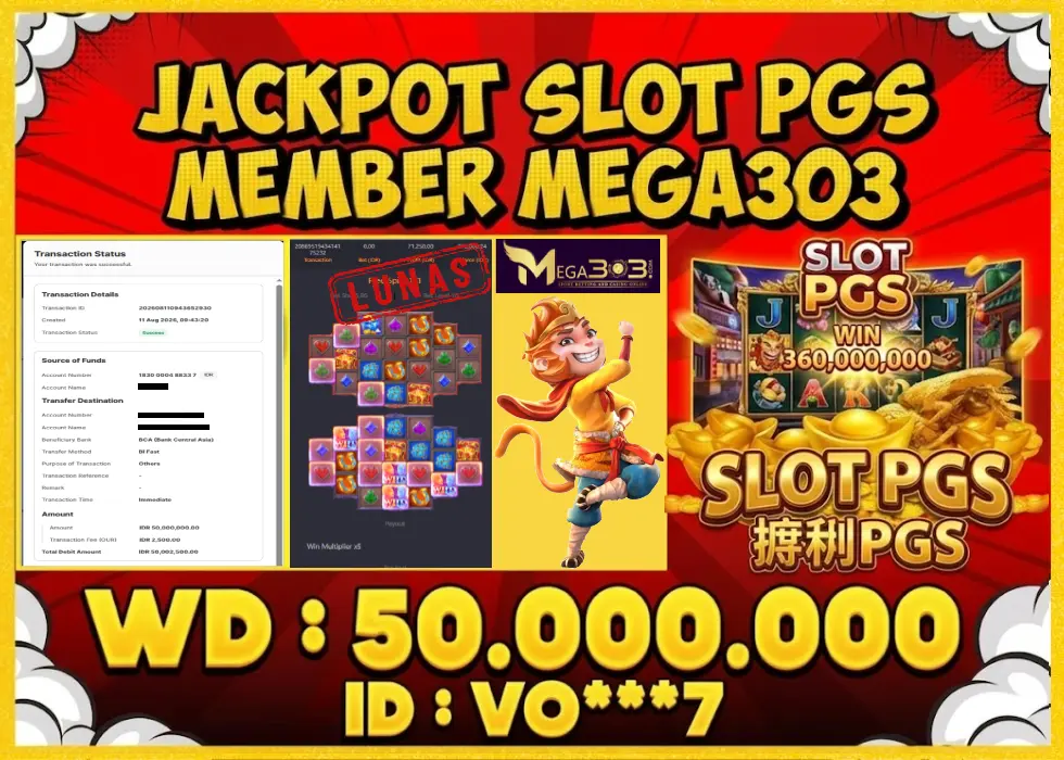 MEGA303 JACKPOT Rp 50.000.000 - LUNAS!!!