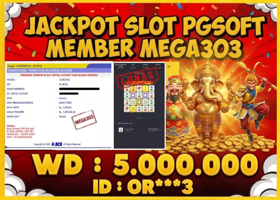 MEGA303 JACKPOT Rp 5.000.000 - LUNAS!!!