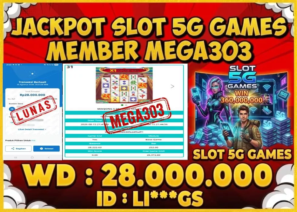 MEGA303 JACKPOT Rp 28.000.000 - LUNAS!!!