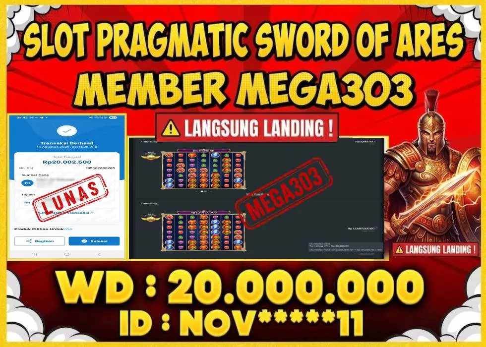 MEGA303 JACKPOT Rp 20.000.000 - LUNAS!!!